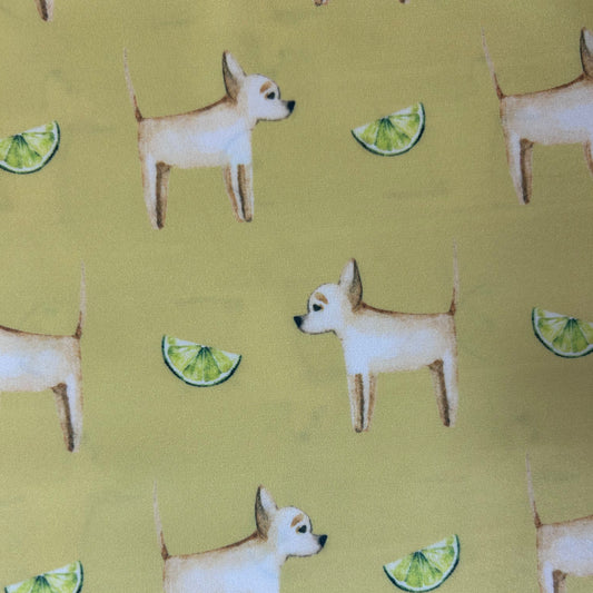 Chihuahua Acacia Gold Silk Scarf