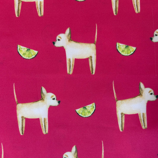 Chihuahua Teaberry Pink Silk Scarf