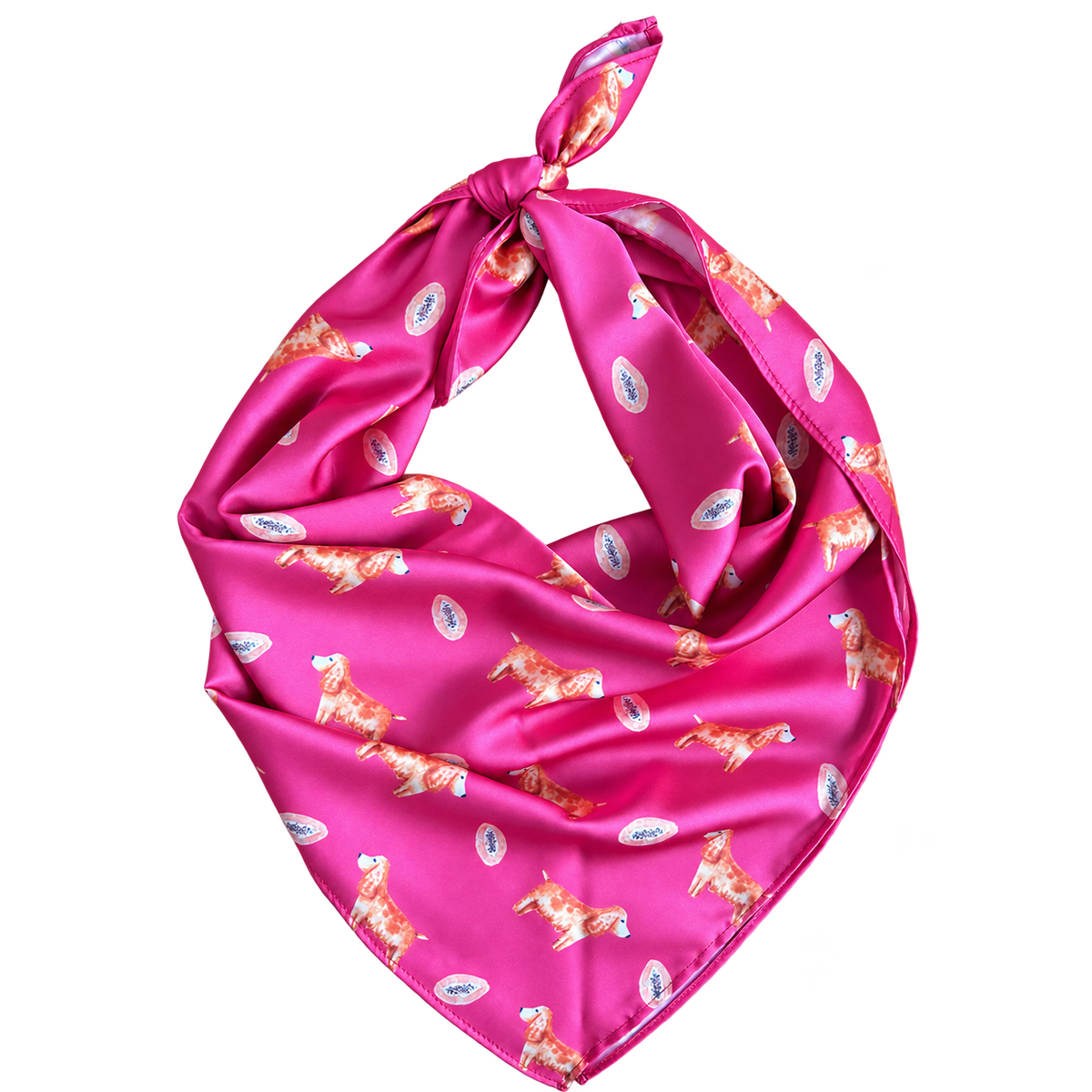 Spaniel Teaberry Pink Silk Scarf