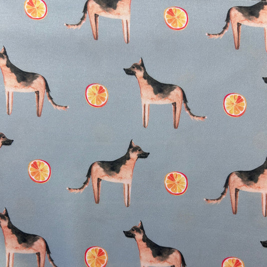 German Shepherd Sage Green Silk Scarf