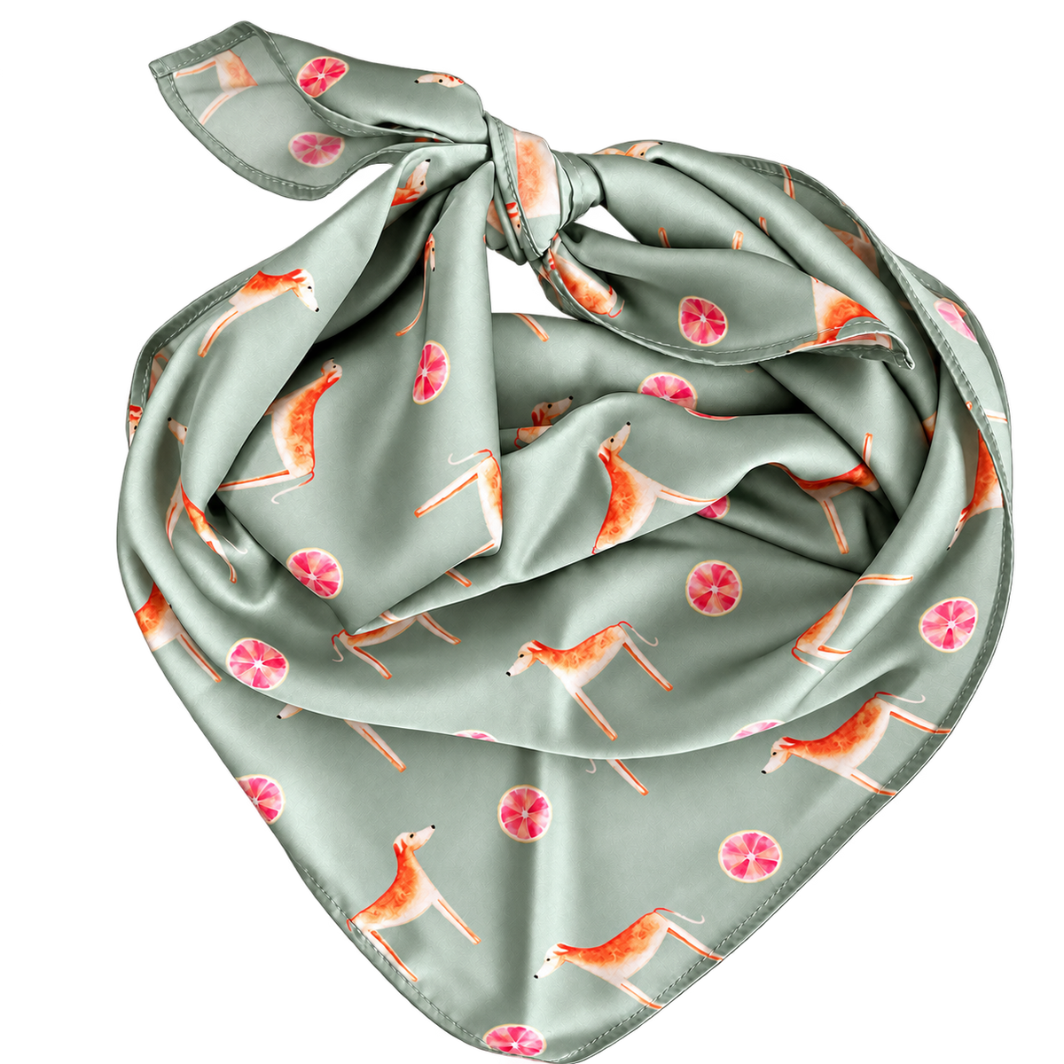 Africanis Sage Green Silk Scarf