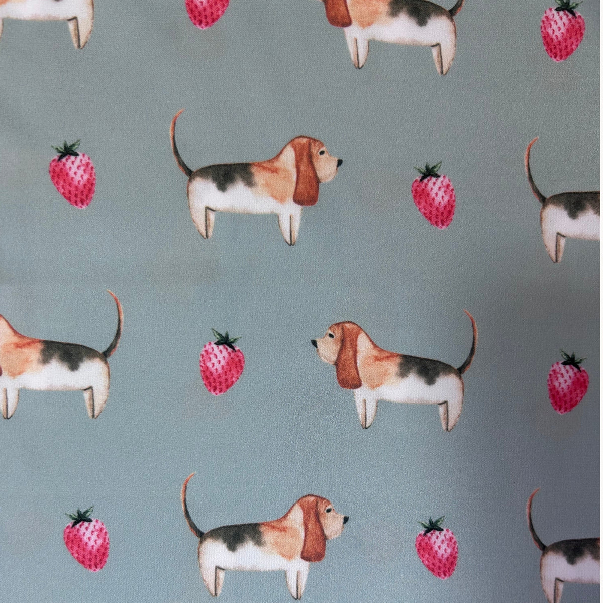 Basset Sage Green Silk Scarf