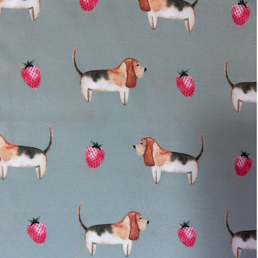 Basset Sage Green Silk Scarf