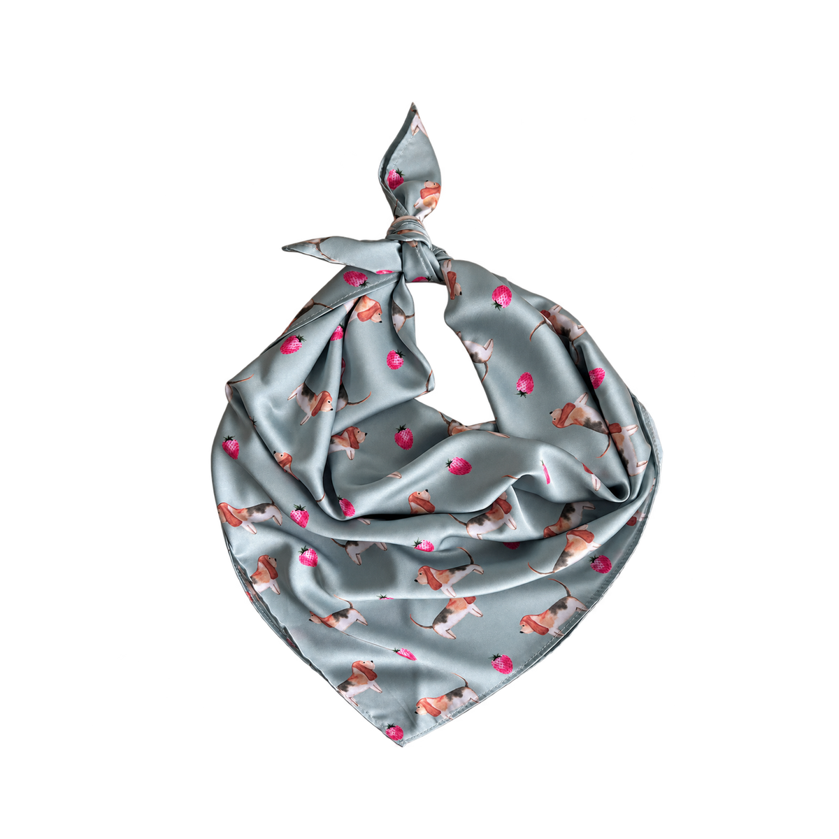 Basset Sage Green Silk Scarf