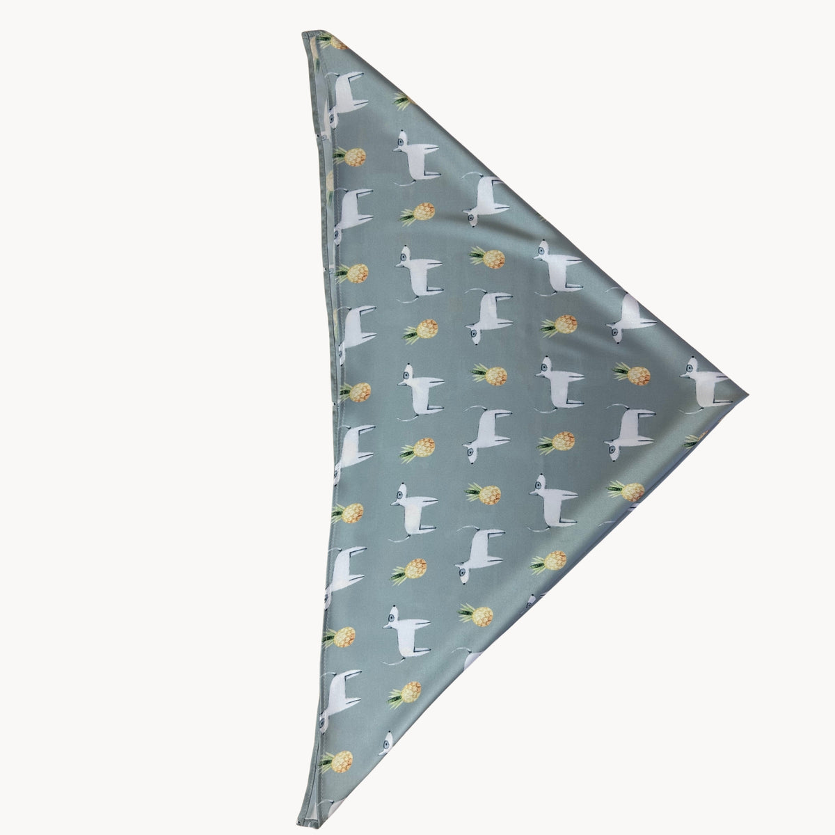 Bull Terrier Sage Green Silk Scarf