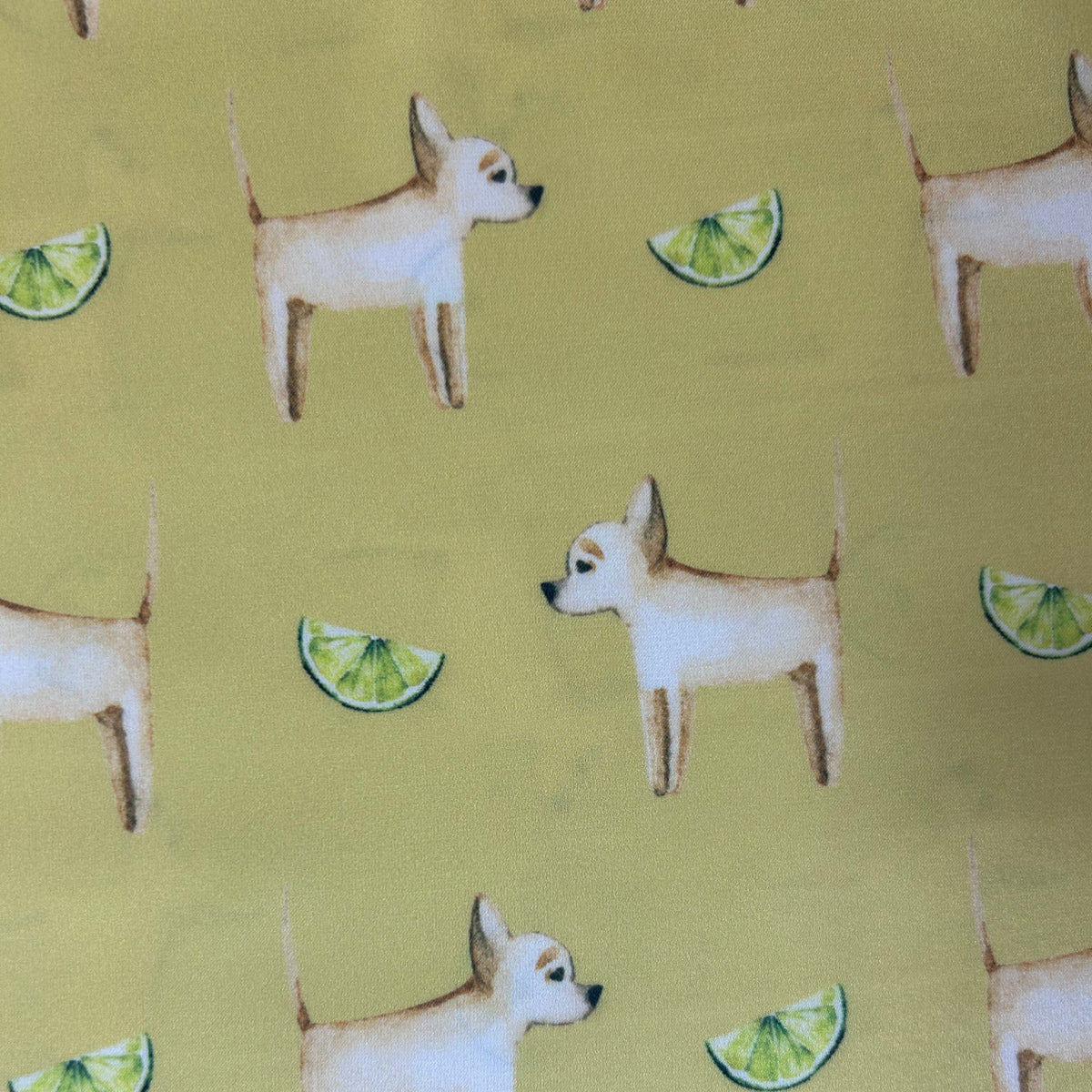 Chihuahua Acacia Gold Silk Scarf