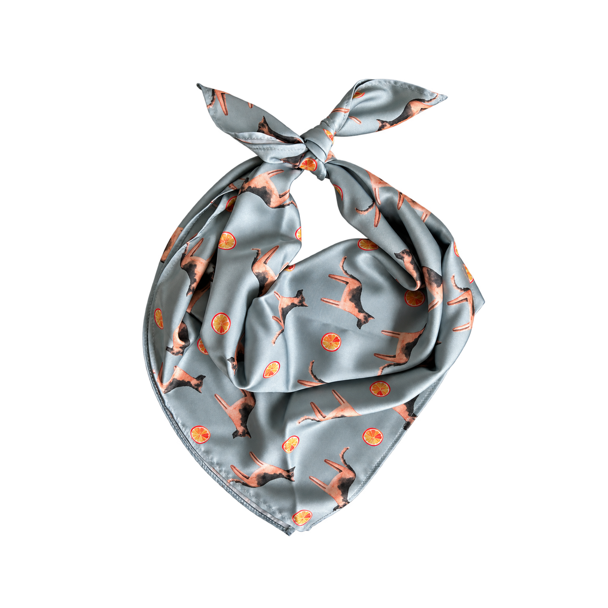 German Shepherd Sage Green Silk Scarf