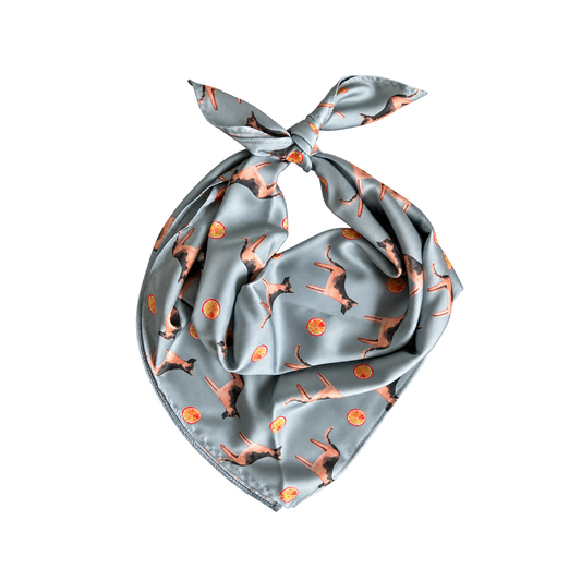German Shepherd Sage Green Silk Scarf