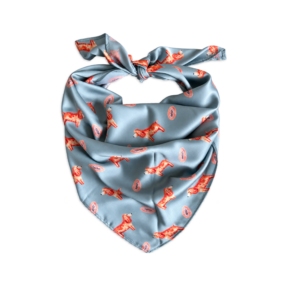 Spaniel Sage Green Silk Scarf