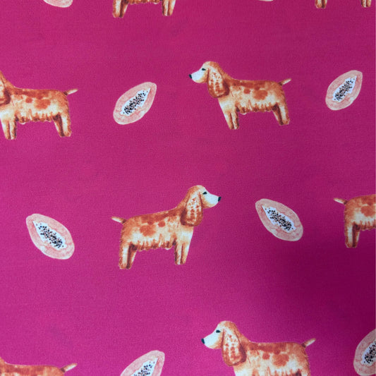 Spaniel Teaberry Pink Silk Scarf